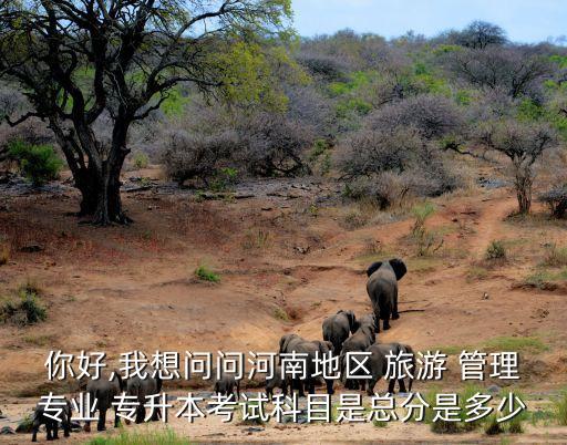 你好,我想問問河南地區(qū) 旅游 管理專業(yè) 專升本考試科目是總分是多少