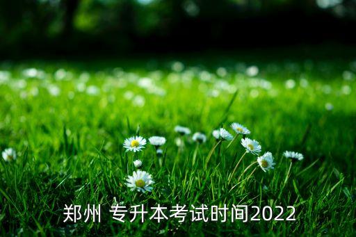  鄭州 專升本考試時間2022