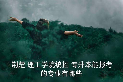  荊楚 理工學(xué)院統(tǒng)招 專升本能報(bào)考的專業(yè)有哪些