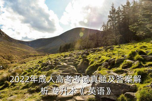 2022年成人高考考試真題及答案解析 專升本《 英語(yǔ)》