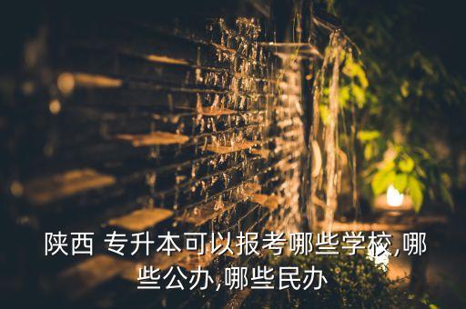  陜西 專升本可以報(bào)考哪些學(xué)校,哪些公辦,哪些民辦