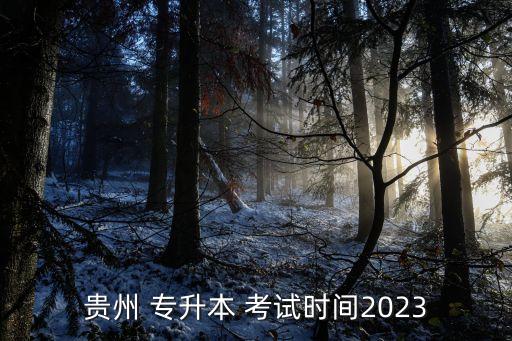 貴州 專升本 考試時(shí)間2023