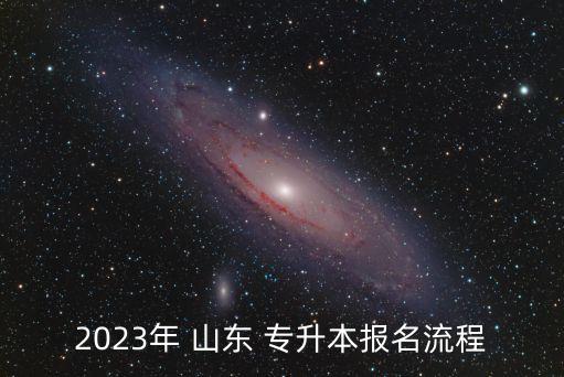 2023年 山東 專升本報名流程