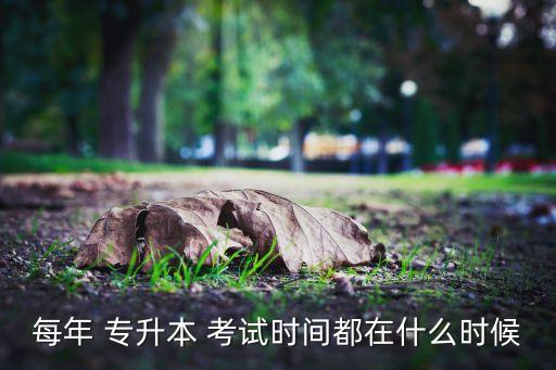 每年 專升本 考試時(shí)間都在什么時(shí)候