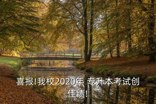 喜報(bào)!我校2020年 專升本考試創(chuàng)佳績!