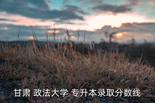 甘肅 政法大學(xué) 專升本錄取分?jǐn)?shù)線