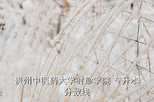  貴州中醫(yī)藥大學(xué)時(shí)珍學(xué)院 專升本 分?jǐn)?shù)線