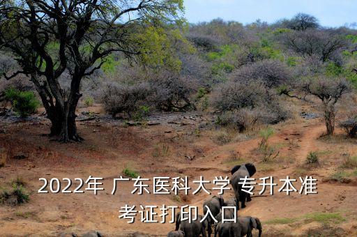 2022年 廣東醫(yī)科大學(xué) 專升本準考證打印入口