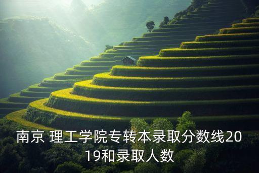 南京 理工學院專轉(zhuǎn)本錄取分數(shù)線2019和錄取人數(shù)