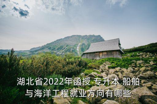 湖北省2022年函授 專升本 船舶與海洋工程就業(yè)方向有哪些