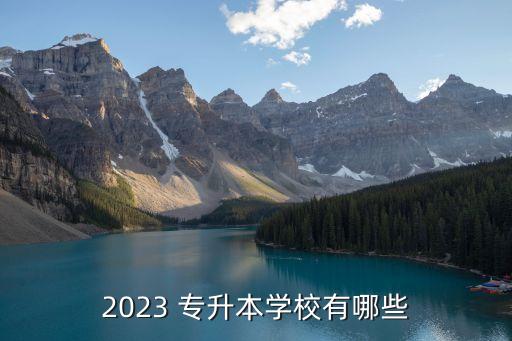 2023 專升本學(xué)校有哪些