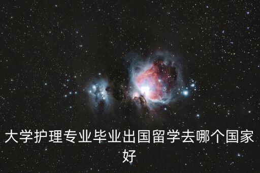 大學(xué)護(hù)理專業(yè)畢業(yè)出國留學(xué)去哪個(gè)國家好