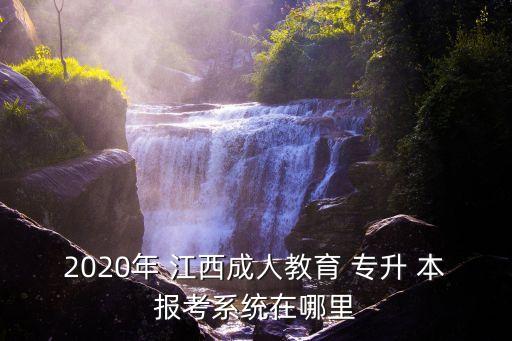 2020年 江西成人教育 專升 本報(bào)考系統(tǒng)在哪里