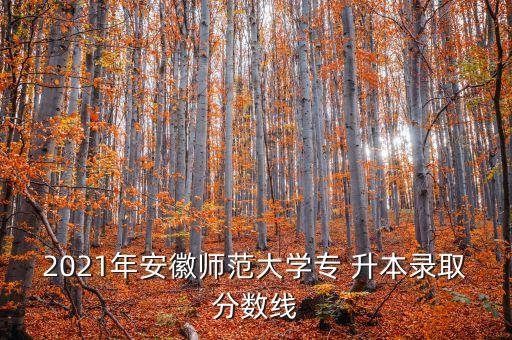 2021年安徽師范大學(xué)專 升本錄取分?jǐn)?shù)線