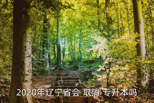 2020年遼寧省會(huì) 取消 專(zhuān)升本嗎