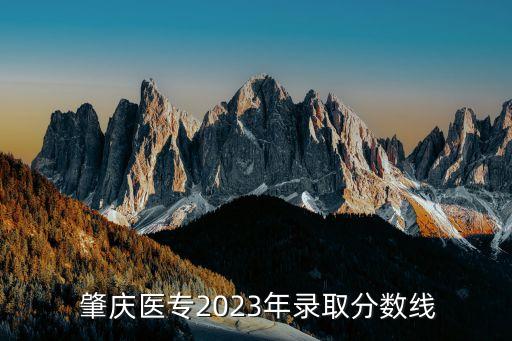  肇慶醫(yī)專2023年錄取分?jǐn)?shù)線