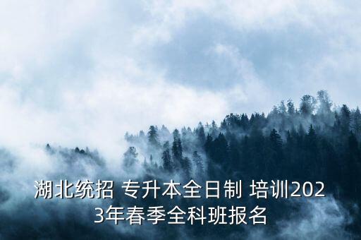 湖北統(tǒng)招 專升本全日制 培訓(xùn)2023年春季全科班報(bào)名