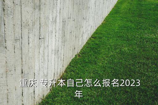  重慶 專升本自己怎么報名2023年