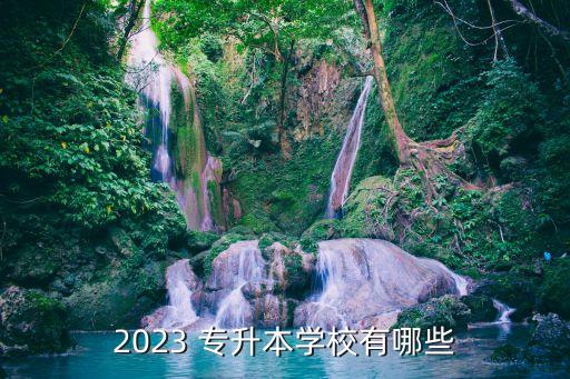 2023 專升本學(xué)校有哪些