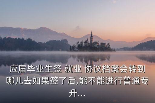 應(yīng)屆畢業(yè)生簽 就業(yè) 協(xié)議檔案會轉(zhuǎn)到哪兒去如果簽了后,能不能進(jìn)行普通專升...