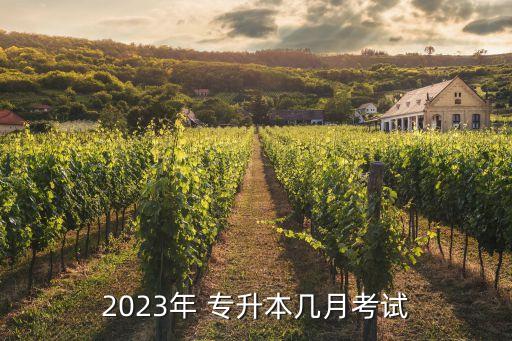 2023年 專升本幾月考試