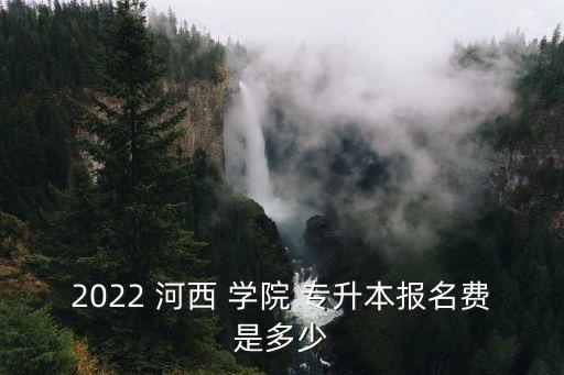 2022 河西 學(xué)院 專升本報名費(fèi)是多少