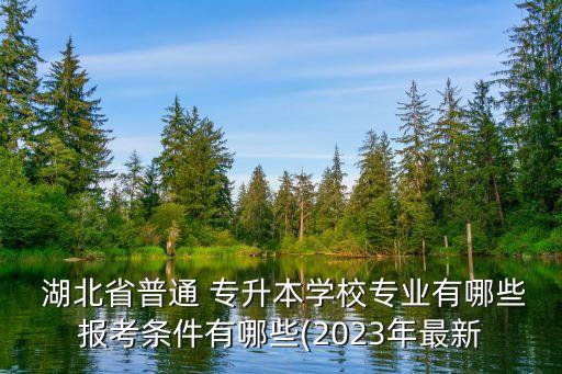  湖北省普通 專升本學(xué)校專業(yè)有哪些報(bào)考條件有哪些(2023年最新