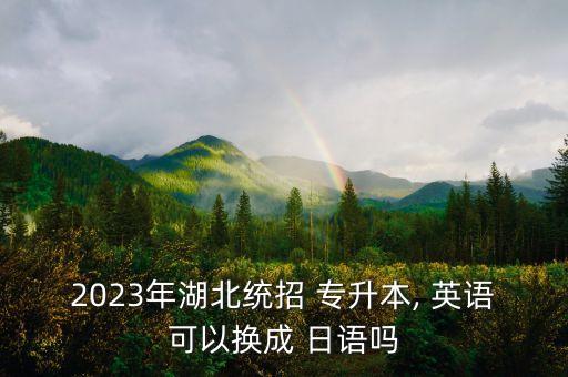 2023年湖北統(tǒng)招 專升本, 英語可以換成 日語嗎