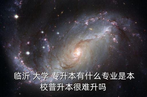  臨沂 大學 專升本有什么專業(yè)是本校普升本很難升嗎